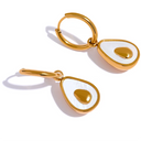 Golden Avocat – Mother of Pearl Drop Earrings
