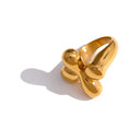 Fleur Solaire – Sculptural Golden Ring