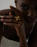 Fleur Solaire – Sculptural Golden Ring