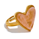 Candy Hearts – Adjustable Natural Stone Ring