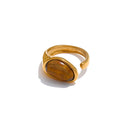 Tigresse Dorée – Open Tiger Eye Stone Ring