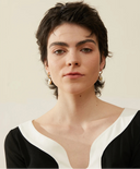 Golden Avocat – Mother of Pearl Drop Earrings
