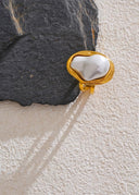 Perle Baroque Dorée Ring