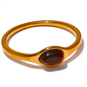 Éclat Brun – Minimalist Natural Stone Ring