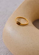 Éclat Brun – Minimalist Natural Stone Ring