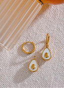Golden Avocat – Mother of Pearl Drop Earrings
