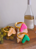 Candy Hearts – Adjustable Natural Stone Ring