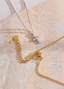 Croix Étoilée – Zirconia Cross Necklace