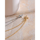Croix Étoilée – Zirconia Cross Necklace